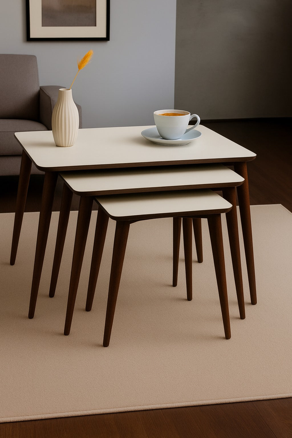 AYGE™ İstanbul 3lü Zigon Sehpa %100 MDF