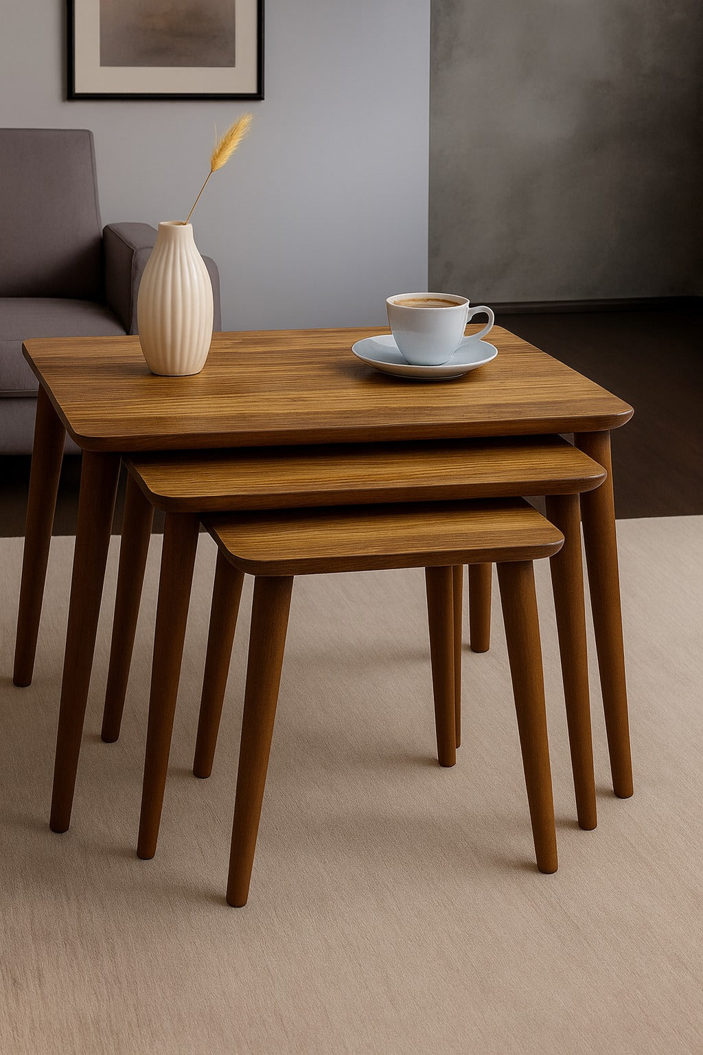 AYGE™ İstanbul 3lü Zigon Sehpa %100 MDF