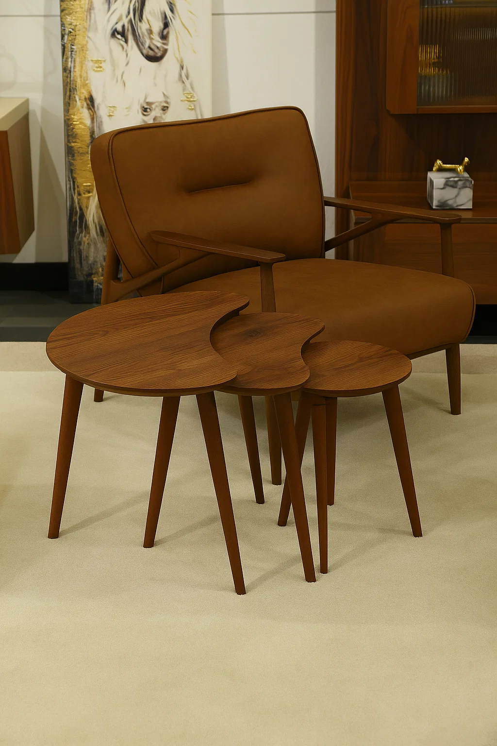 AYGE ™ Berlin 3lü Zigon Sehpa %100 MDF