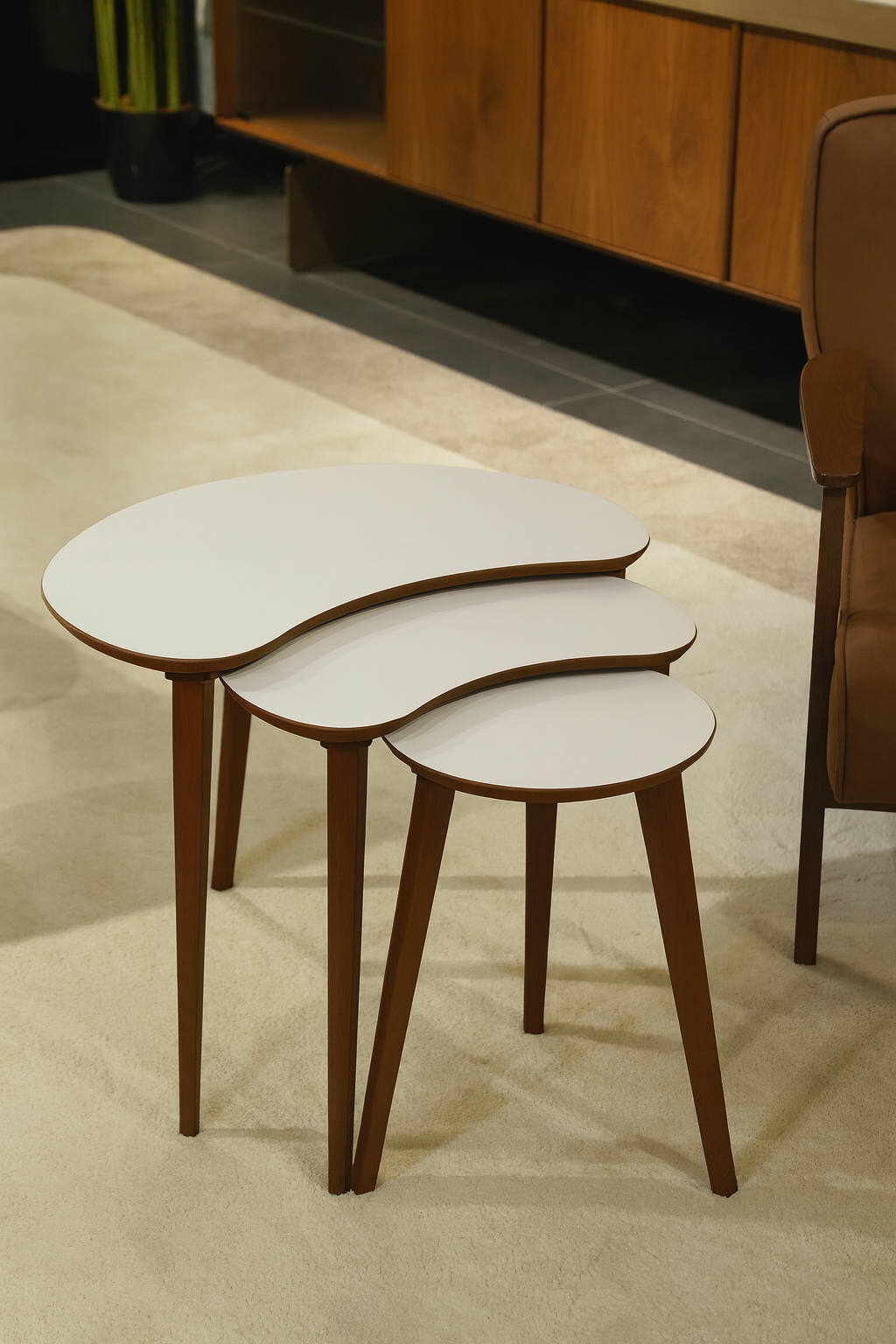 AYGE ™ Berlin 3lü Zigon Sehpa %100 MDF