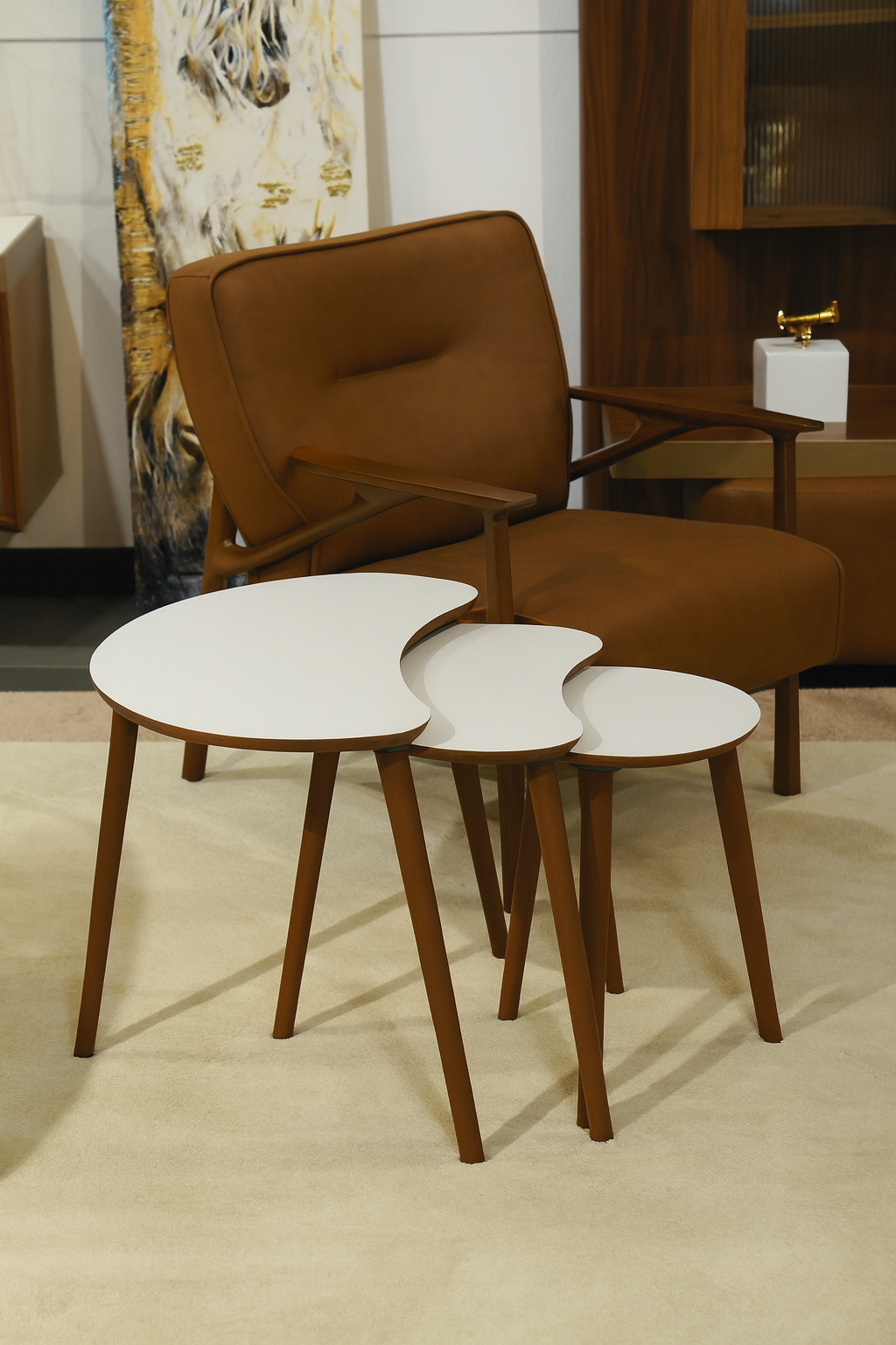 AYGE ™ Berlin 3lü Zigon Sehpa %100 MDF