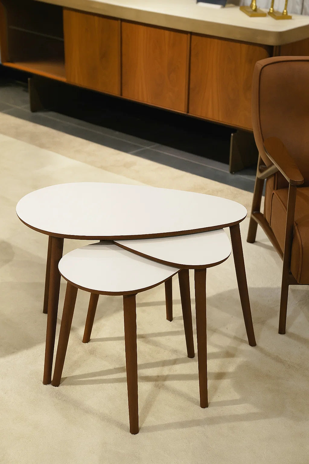 AYGE ™ Paris 3lü Zigon Sehpa %100 MDF