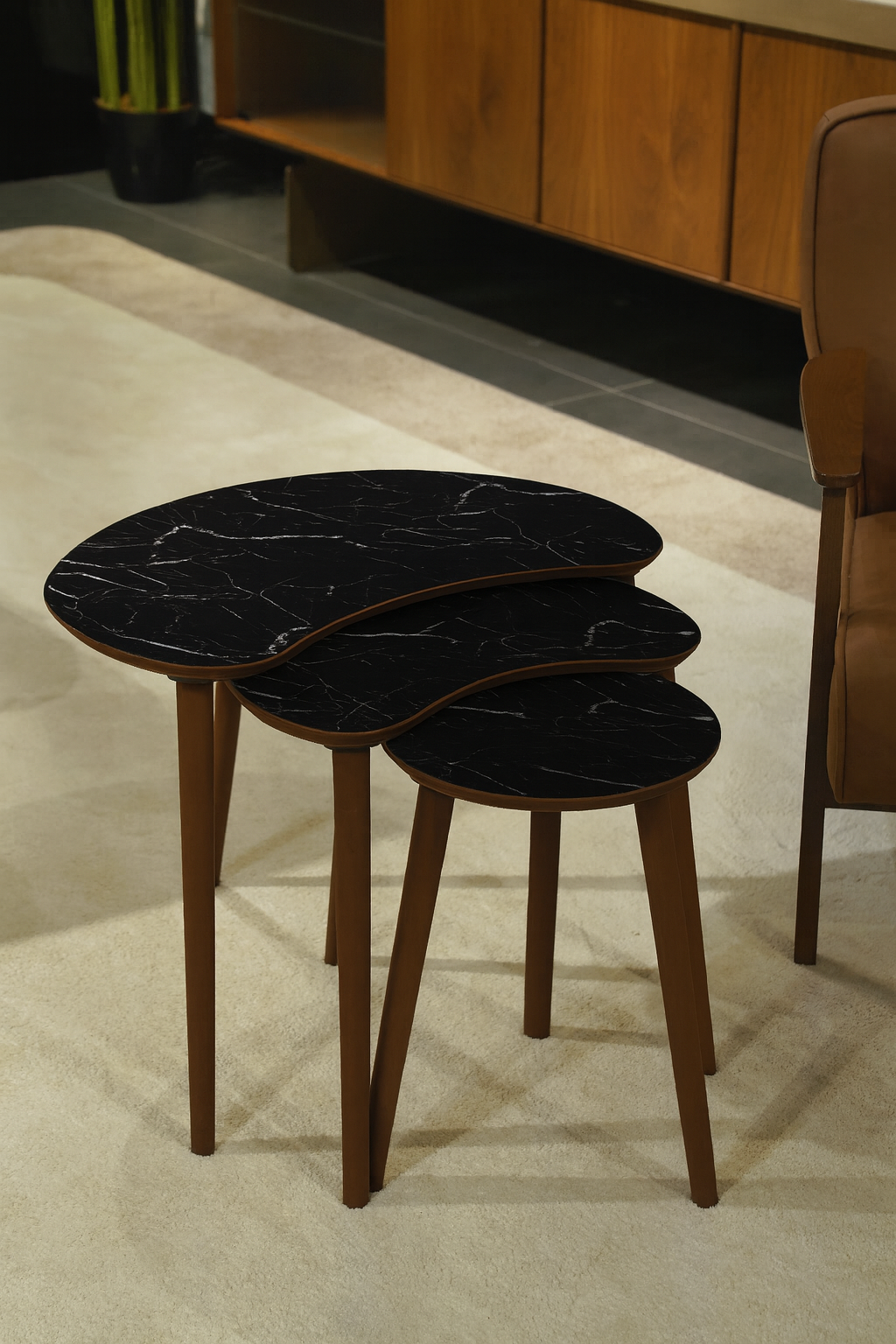 AYGE ™ Berlin 3lü Zigon Sehpa %100 MDF