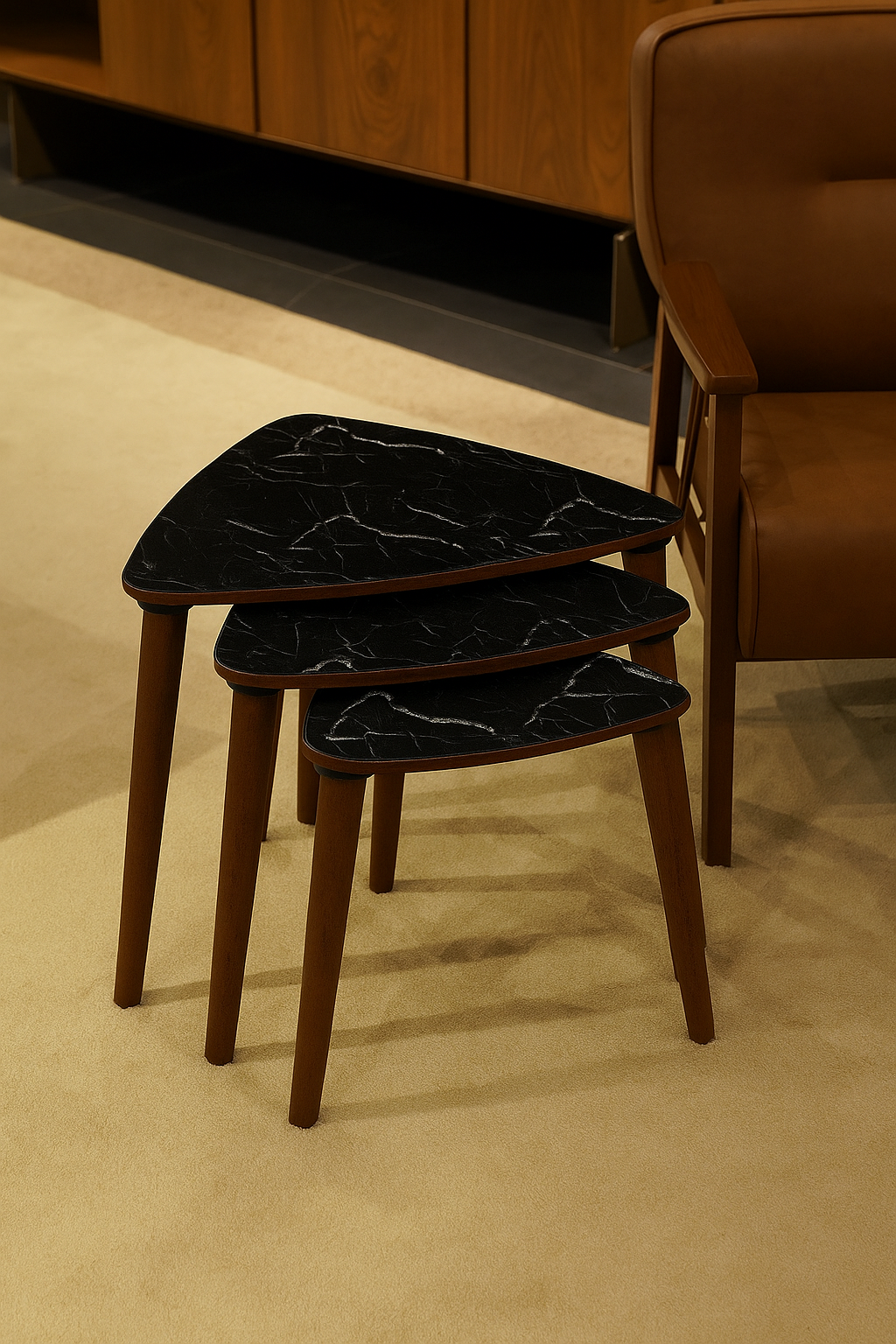 AYGE ™ Tokyo 3lü Zigon Sehpa %100 MDF