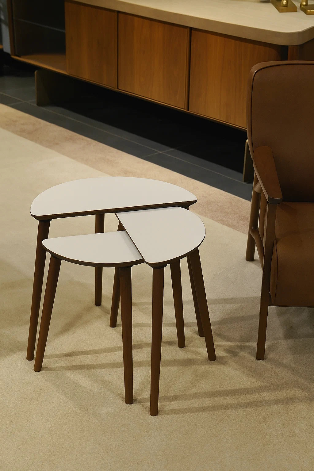AYGE™ Roma 3lü Zigon Sehpa %100 MDF