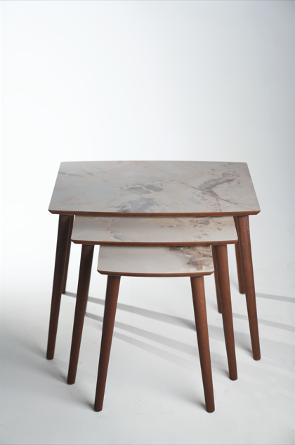 AYGE™ İstanbul 3lü Zigon Sehpa %100 MDF