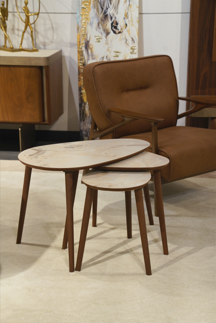 AYGE ™ Paris 3lü Zigon Sehpa %100 MDF