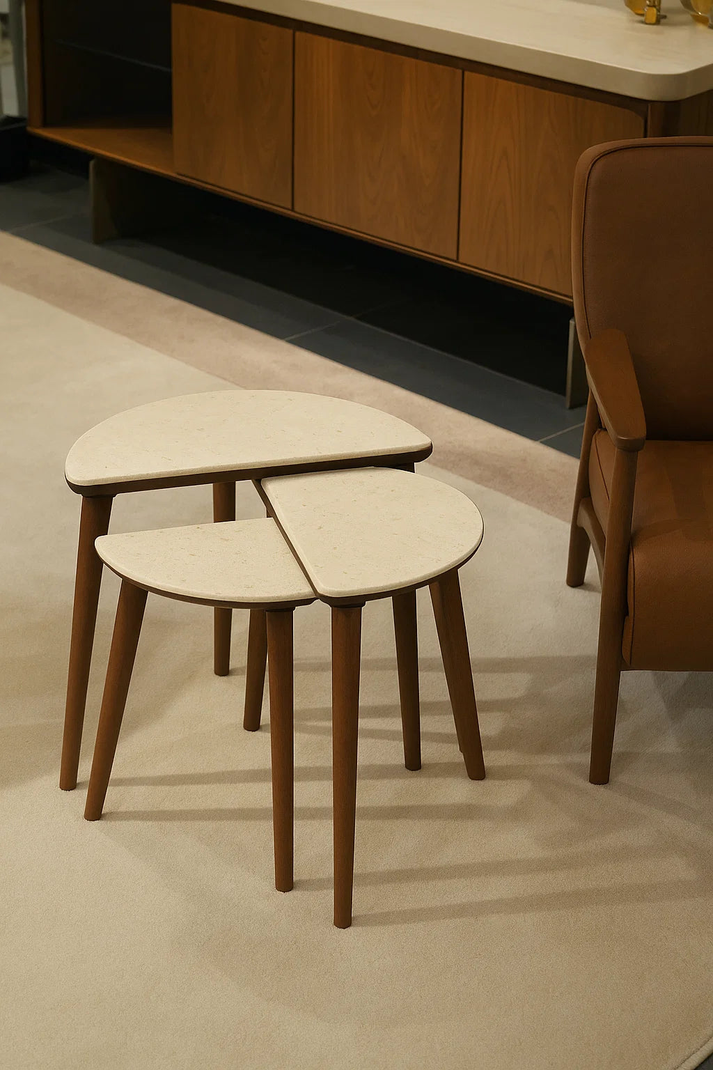 AYGE™ Roma 3lü Zigon Sehpa %100 MDF
