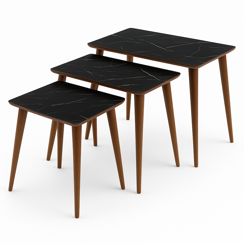 AYGE™ İstanbul 3lü Zigon Sehpa %100 MDF