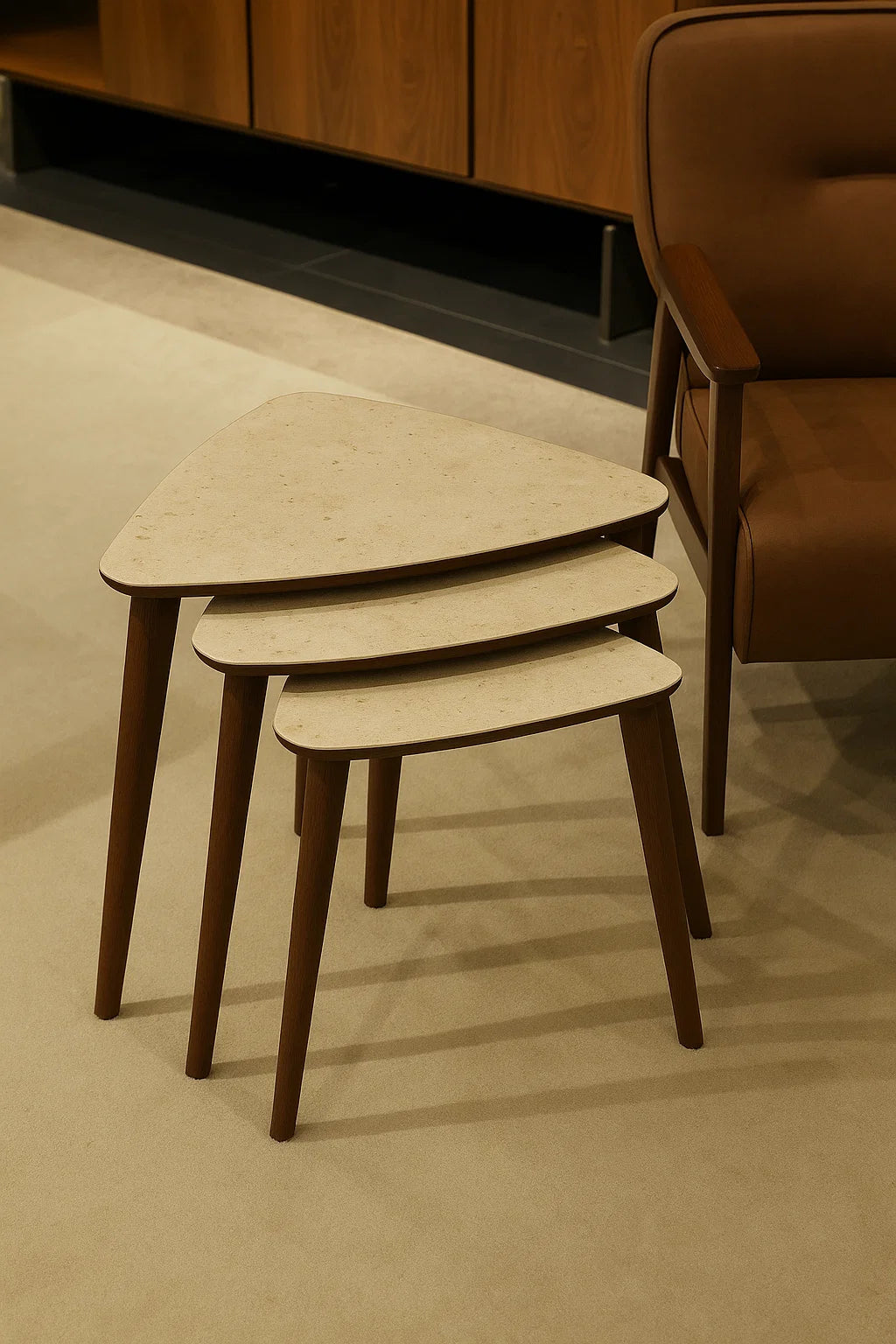 AYGE ™ Tokyo 3lü Zigon Sehpa %100 MDF