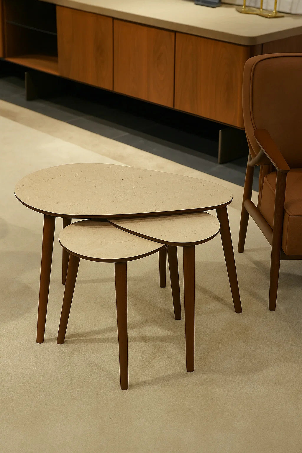 AYGE ™ Paris 3lü Zigon Sehpa %100 MDF