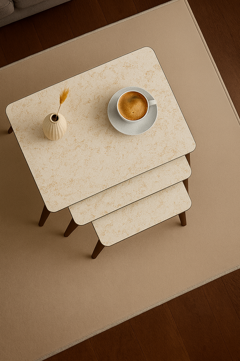 AYGE™ İstanbul 3lü Zigon Sehpa %100 MDF