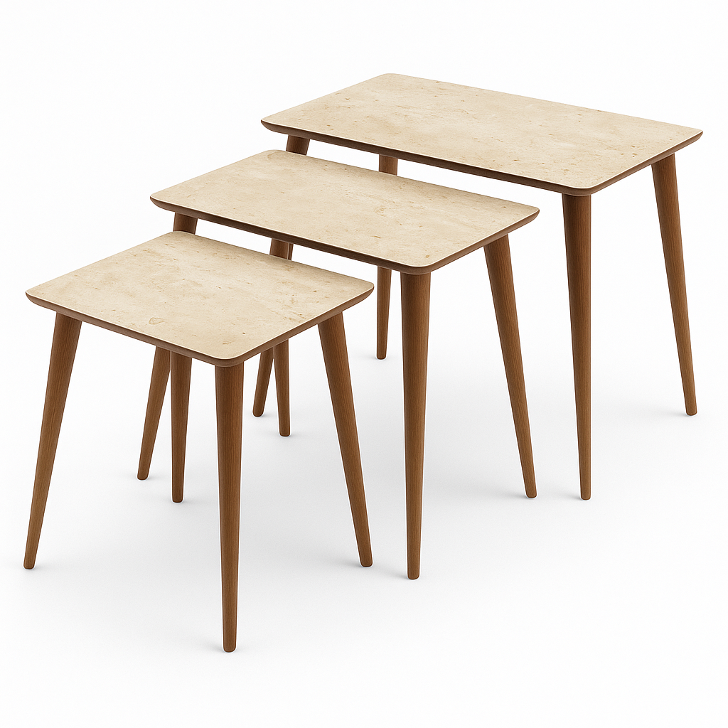 AYGE™ İstanbul 3lü Zigon Sehpa %100 MDF