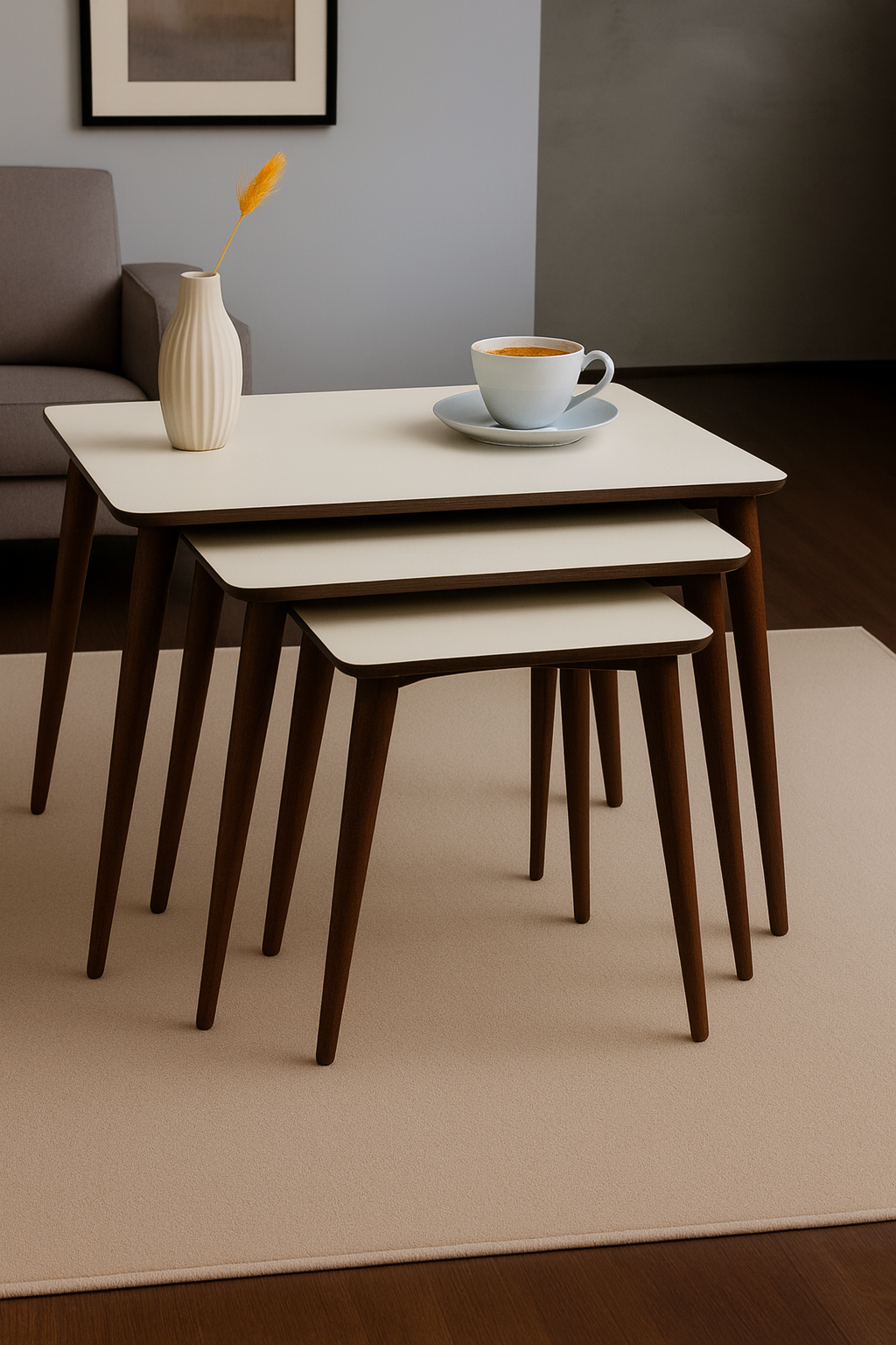 AYGE™ İstanbul 3lü Zigon Sehpa %100 MDF
