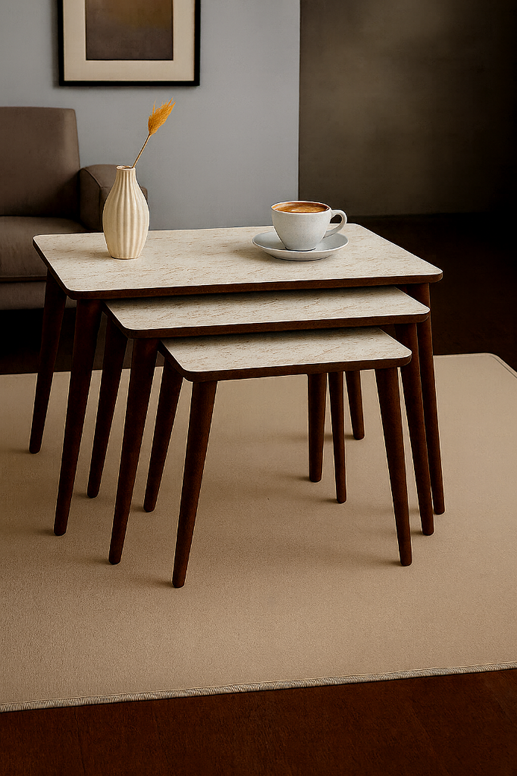 AYGE™ İstanbul 3lü Zigon Sehpa %100 MDF