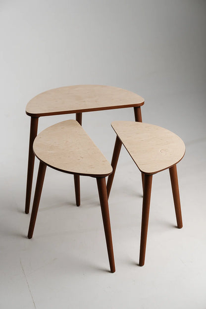 AYGE™ Roma 3lü Zigon Sehpa %100 MDF