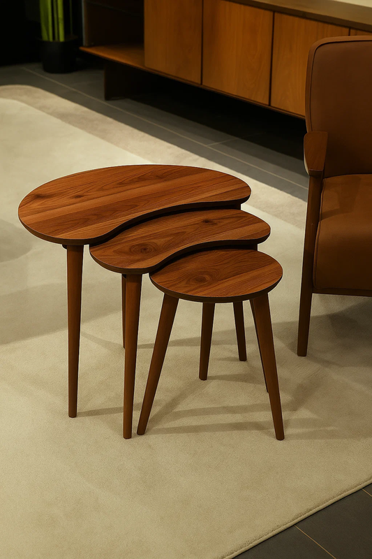 AYGE ™ Berlin 3lü Zigon Sehpa %100 MDF