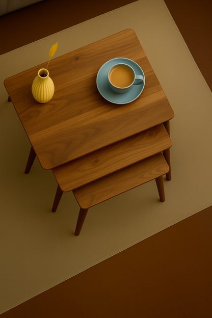 AYGE™ İstanbul 3lü Zigon Sehpa %100 MDF