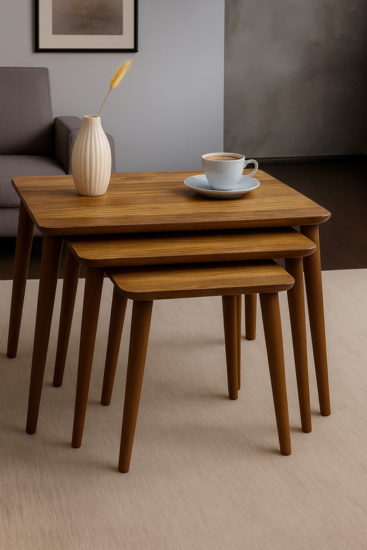 AYGE™ İstanbul 3lü Zigon Sehpa %100 MDF