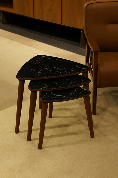 AYGE ™ Tokyo 3lü Zigon Sehpa %100 MDF