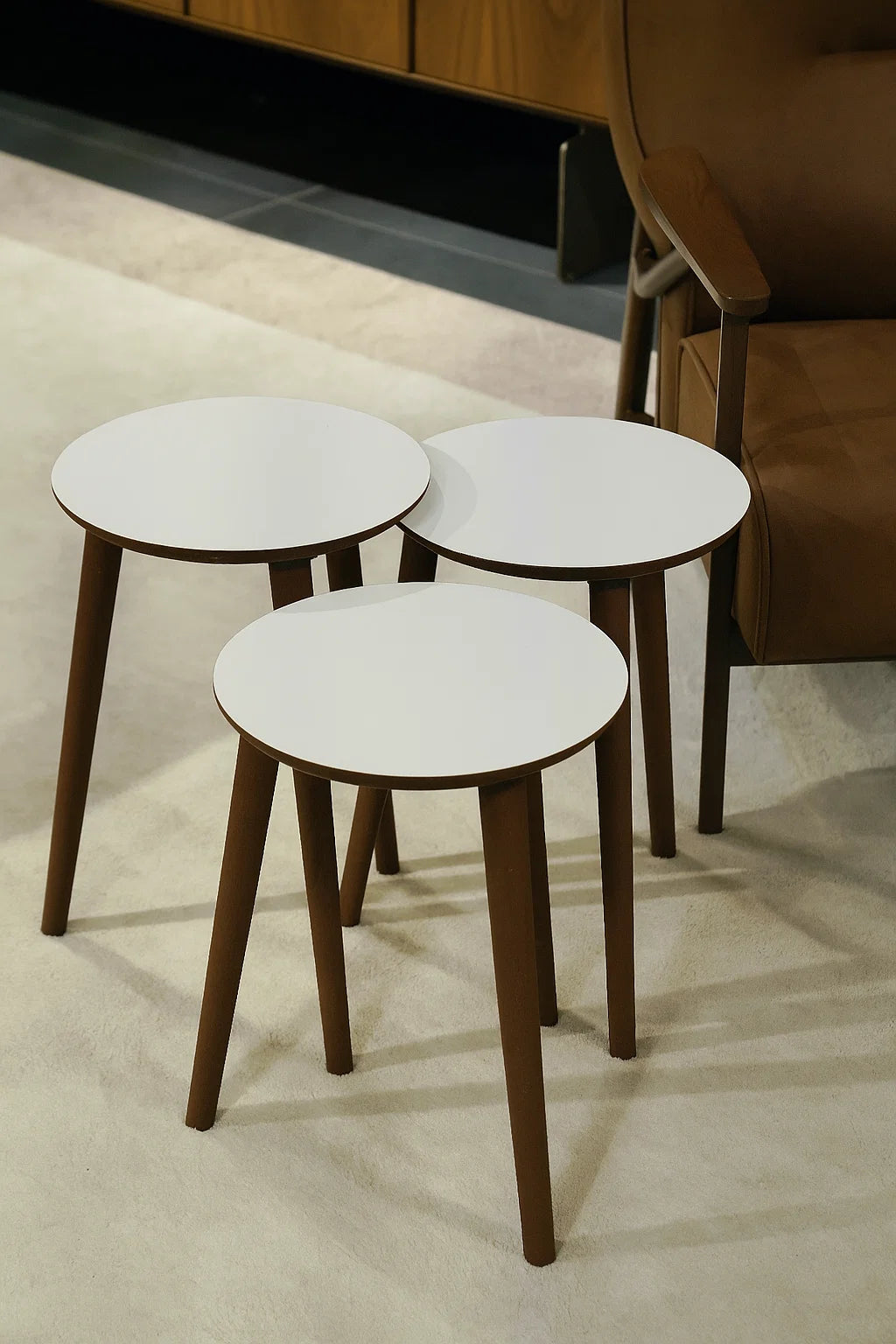 AYGE ™ Madrid 3lü Zigon Sehpa %100 MDF