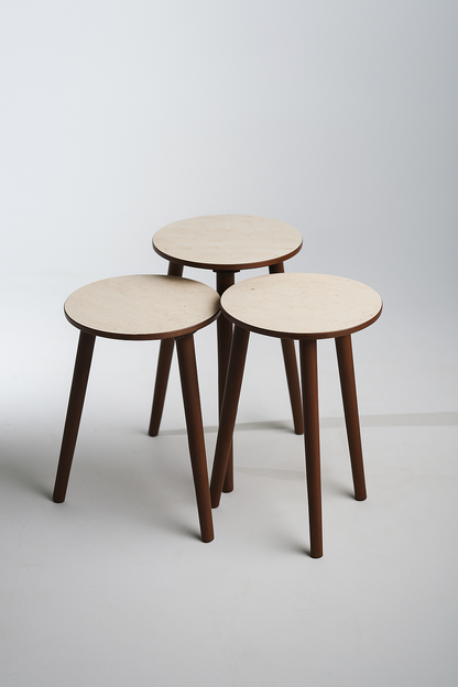 AYGE ™ Madrid 3lü Zigon Sehpa %100 MDF