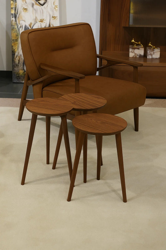 AYGE ™ Madrid 3lü Zigon Sehpa %100 MDF