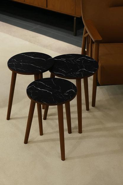 AYGE ™ Madrid 3lü Zigon Sehpa %100 MDF