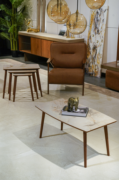 AYGE ™ İstanbul 3lü Zigon + Orta Sehpa %100 MDF