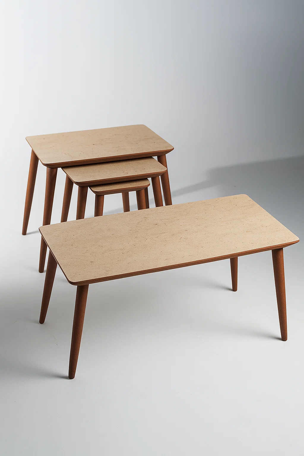 AYGE ™ İstanbul 3lü Zigon + Orta Sehpa %100 MDF