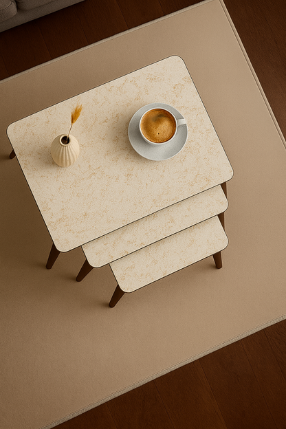 AYGE™ İstanbul 3lü Zigon Sehpa %100 MDF