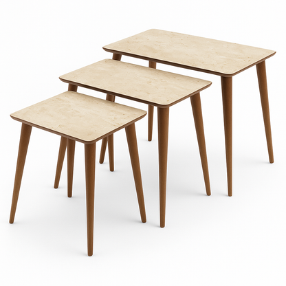 AYGE™ İstanbul 3lü Zigon Sehpa %100 MDF