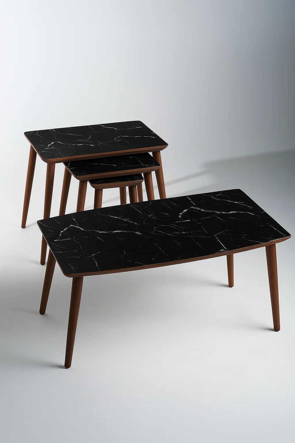 AYGE ™ İstanbul 3lü Zigon + Orta Sehpa %100 MDF